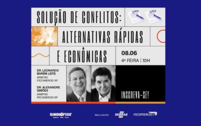 Webinário: SOLUÇÃO DE CONFLITOS: ALTERNATIVAS RÁPIDAS E ECONÔMICAS