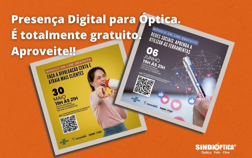 Presença Digital para Óptica: Programação Maio e Junho