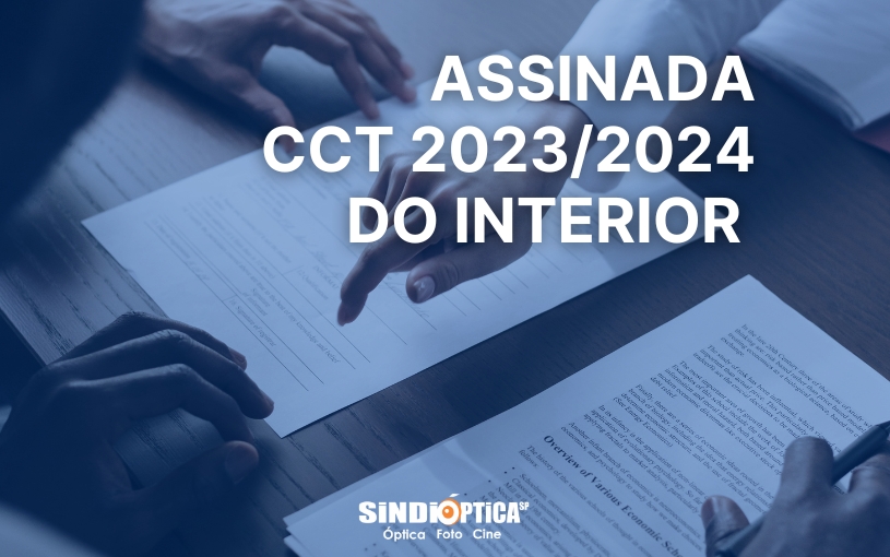 SINDIÓPTICA-SP ASSINA CONVENÇÃO COLETIVA  2023/2024 COM OS COMERCIÁRIOS DO INTERIOR
