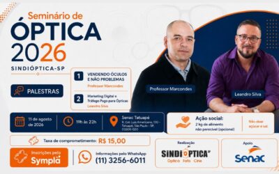 Sindióptica-SP realiza Seminário de Óptica 2026 no Senac Tatuapé